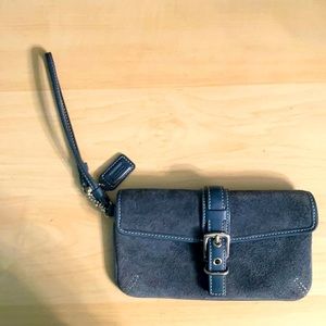 Blue shade coach wristlet